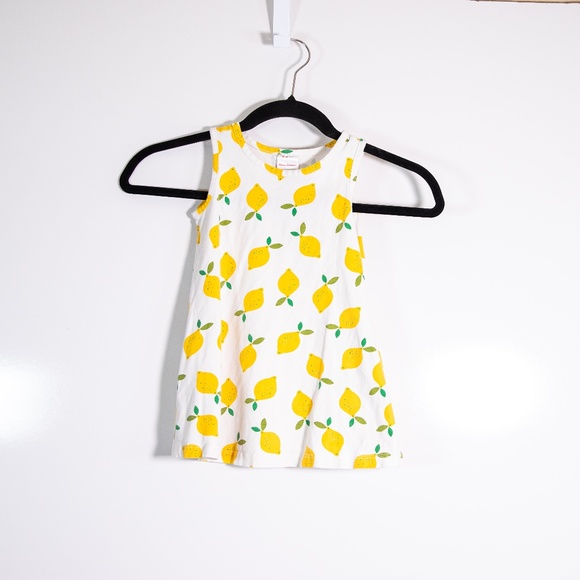 Hanna Anderson Cotton Stretch Lemon Fruit Print Pattern Girl's Baby Dress 2T - Picture 1 of 3